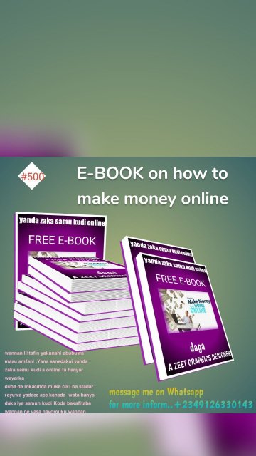 E-BOOK on how to make money online